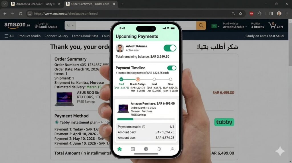 تقسيط امازون السعودية عبر تابي الخطوة 6
